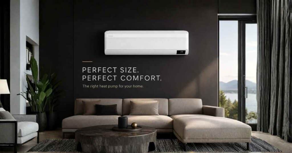 heat pump size Victoria BC